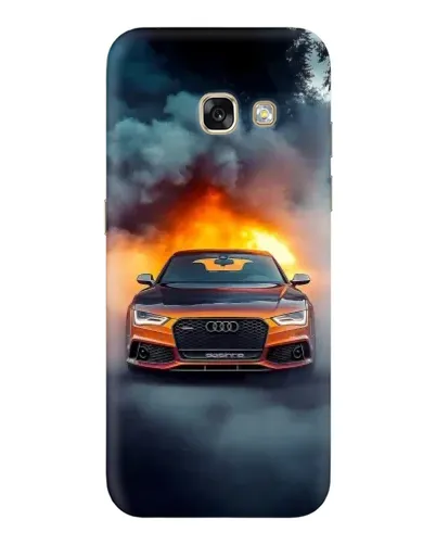 Чохол для Samsung Galaxy A3 2017 (A320, A320F) з картинкою «Audi у вогняному диму»