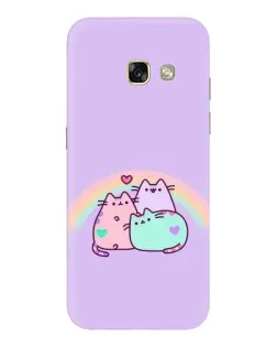 Чохол для Samsung Galaxy A3 2017 (A320, A320F) з картинкою «Веселкові Пушини»