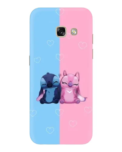 Чехол для Samsung Galaxy A3 2017 (A320, A320F) с картинкой «Stitch и Angel Love»
