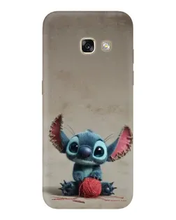 Чехол для Samsung Galaxy A3 2017 (A320, A320F) с картинкой «Стич на коричневом фоне»