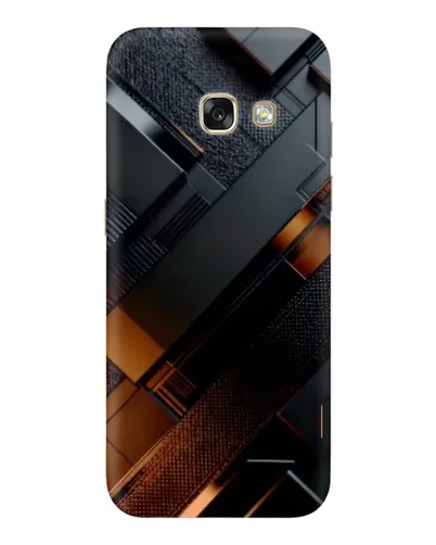 Чохол для Samsung Galaxy A3 2017 (A320, A320F) з картинкою «Чорні геометричні блоки»