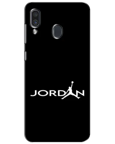 Чехол для Samsung Galaxy A30 2019 (A305F) с картинкой «Jordan White Logo»