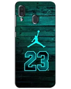 Чехол для Samsung Galaxy A30 2019 (A305F) с картинкой «Jordan Cyan 23»