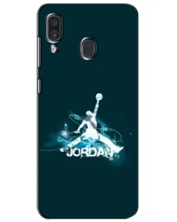 Чехол для Samsung Galaxy A30 2019 (A305F) с картинкой «Jordan Blue Fire»