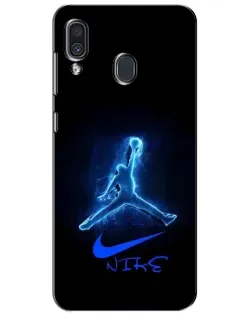Чехол для Samsung Galaxy A30 2019 (A305F) с картинкой «Jordan Neon Blue»