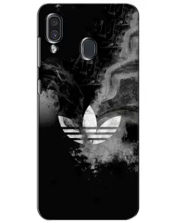 Чехол для Samsung Galaxy A30 2019 (A305F) с картинкой «Абстрактный дым Adidas»