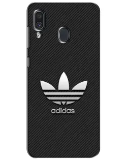 Чехол для Samsung Galaxy A30 2019 (A305F) с картинкой «Adidas Карбоновая текстура»
