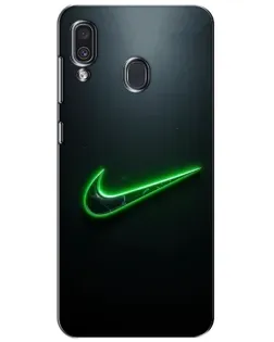 Чехол для Samsung Galaxy A30 2019 (A305F) с картинкой «Неоновый контур Nike» Чехол для Samsung Galaxy A30 2019 (A305F) с картинкой «Неоновый контур Nike»
