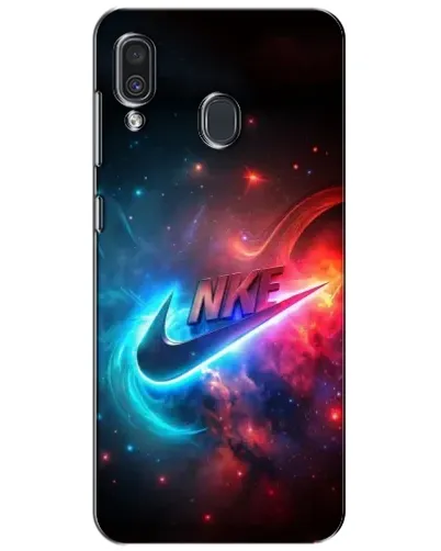 Чехол для Samsung Galaxy A30 2019 (A305F) с картинкой «Огненный логотип Nike»