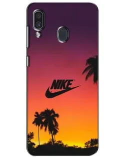 Чехол для Samsung Galaxy A30 2019 (A305F) с картинкой «Nike на закате солнца»