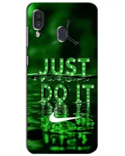 Чехол для Samsung Galaxy A30 2019 (A305F) с картинкой «Зеленый неоновый Nike»