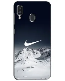 Чехол для Samsung Galaxy A30 2019 (A305F) с картинкой «Nike — зимние горы»