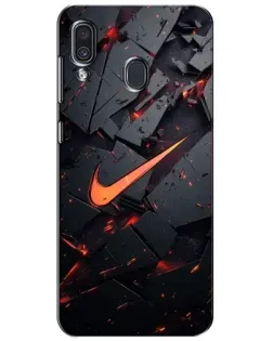 Чехол для Samsung Galaxy A30 2019 (A305F) с картинкой «Nike — эффект разломов»