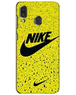 Чехол для Samsung Galaxy A30 2019 (A305F) с картинкой «Желтый текстурный Nike»