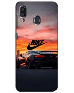Чехол для Samsung Galaxy A30 2019 (A305F) с картинкой «Nike и суперкар»