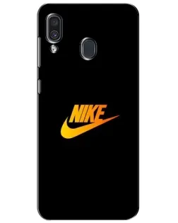 Чехол для Samsung Galaxy A30 2019 (A305F) с картинкой «Золотой логотип Nike»