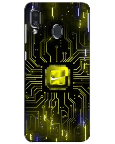 Чехол для Samsung Galaxy A30 2019 (A305F) с картинкой «Nike — золотая искра»