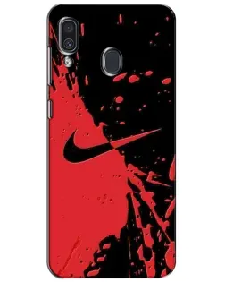 Чохол для Samsung Galaxy A30 2019 (A305F) з картинкою «Червоні бризки Nike»