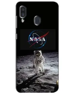 Чехол для Samsung Galaxy A30 2019 (A305F) с картинкой «Астронавт на Луне»