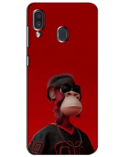 Чехол для Samsung Galaxy A30 2019 (A305F) с картинкой «Bored Ape в красном»