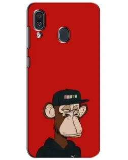 Чехол для Samsung Galaxy A30 2019 (A305F) с картинкой «Bored Ape — красный фон»
