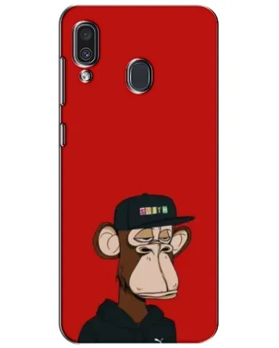 Чехол для Samsung Galaxy A30 2019 (A305F) с картинкой «Bored Ape — красный фон»