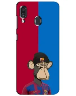 Чехол для Samsung Galaxy A30 2019 (A305F) с картинкой «Bored Ape — фанат Барсы»