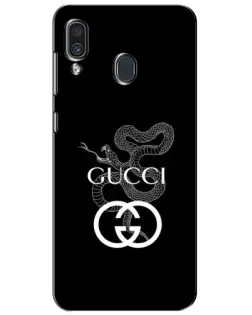 Чехол для Samsung Galaxy A30 2019 (A305F) с картинкой «Gucci — серебряная змея»