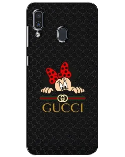 Чехол для Samsung Galaxy A30 2019 (A305F) с картинкой «Минни Маус Gucci — черный»