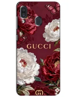 Чохол для Samsung Galaxy A30 2019 (A305F) з картинкою «Gucci — бордові троянди»
