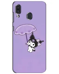 Чехол для Samsung Galaxy A30 2019 (A305F) с картинкой «Kuromi с зонтиком»