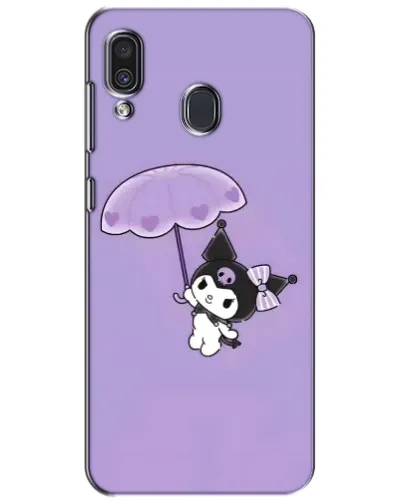 Чехол для Samsung Galaxy A30 2019 (A305F) с картинкой «Kuromi с зонтиком»