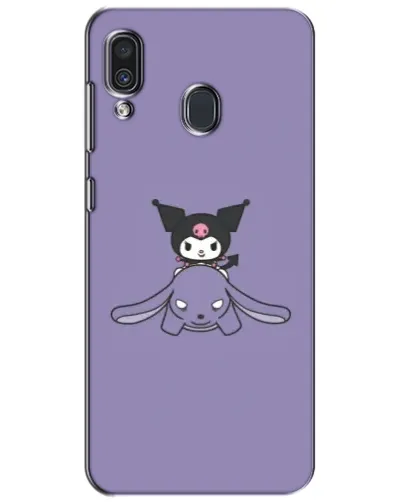 Чехол для Samsung Galaxy A30 2019 (A305F) с картинкой «Kuromi на лиловом фоне»