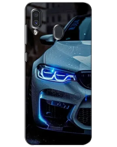 Чехол для Samsung Galaxy A30 2019 (A305F) с картинкой «Взгляд BMW с синими фарами»