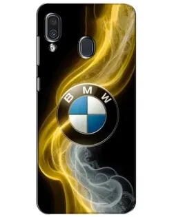Чехол для Samsung Galaxy A30 2019 (A305F) с картинкой «Золотистый дым BMW»