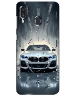 Чехол для Samsung Galaxy A30 2019 (A305F) с картинкой «BMW в свете фар»