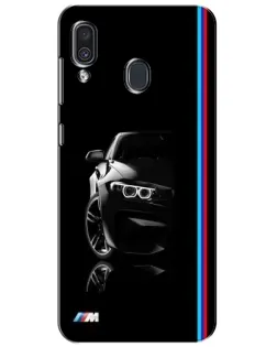 Чехол для Samsung Galaxy A30 2019 (A305F) с картинкой «Силуэт BMW в темноте»