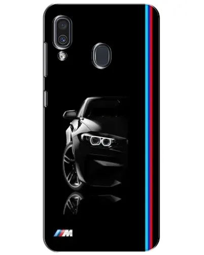 Чехол для Samsung Galaxy A30 2019 (A305F) с картинкой «Силуэт BMW в темноте»