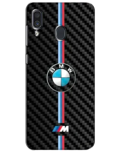 Чехол для Samsung Galaxy A30 2019 (A305F) с картинкой «Эмблема BMW и карбон»