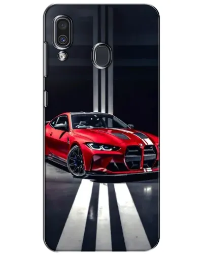 Чехол для Samsung Galaxy A30 2019 (A305F) с картинкой «Красная BMW на дороге»