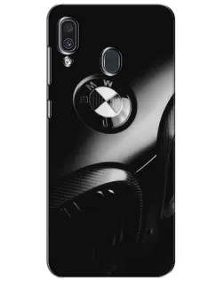 Чехол для Samsung Galaxy A30 2019 (A305F) с картинкой «Эмблема BMW — макро»