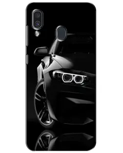 Чохол для Samsung Galaxy A30 2019 (A305F) з картинкою «Чорна BMW — профіль»