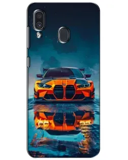Чохол для Samsung Galaxy A30 2019 (A305F) з картинкою «BMW — золота емблема»