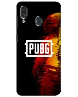 Чехол для Samsung Galaxy A30 2019 (A305F) с картинкой «Яркий логотип PUBG»