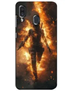 Чехол для Samsung Galaxy A30 2019 (A305F) с картинкой «BMW — скорость в дожде»