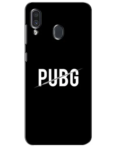 Чехол для Samsung Galaxy A30 2019 (A305F) с картинкой «PUBG — белый логотип»