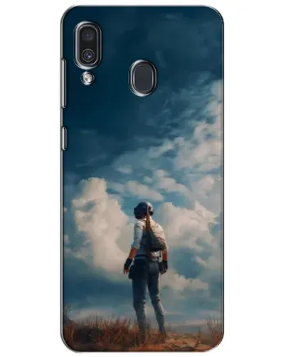 Чехол для Samsung Galaxy A30 2019 (A305F) с картинкой «Герой PUBG на скале»