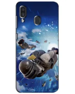 Чехол для Samsung Galaxy A30 2019 (A305F) с картинкой «Десант PUBG — прыжок»