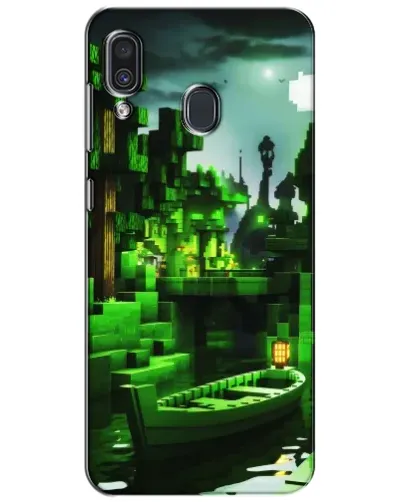 Чехол для Samsung Galaxy A30 2019 (A305F) с картинкой «Minecraft лесной пейзаж»