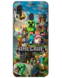 Чехол для Samsung Galaxy A30 2019 (A305F) с картинкой «Замок Minecraft»